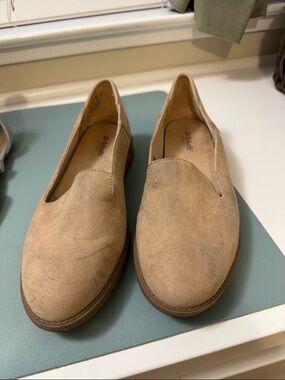 Dr. Scholl's Tan Suede Slip-On Flats